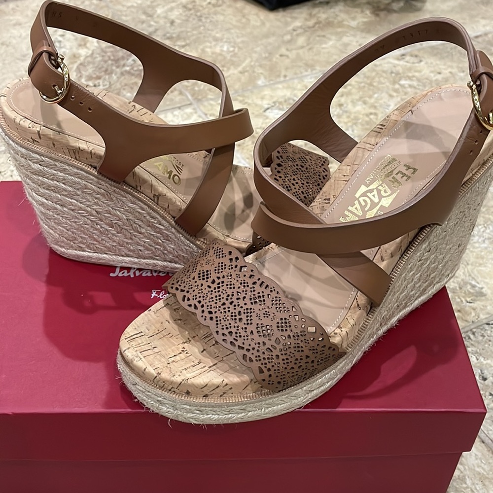 Salvatore Ferragamo Gioela Wedge Sandal 9